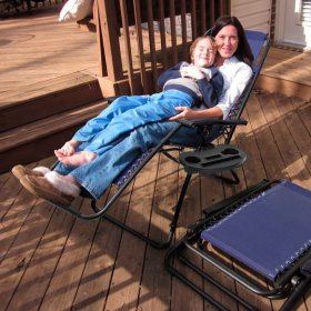 Devoko 2 Pack Steel Patio Zero Gravity Chair Outdoor Recliner Chaise Lounge Chair, 2, Blue
