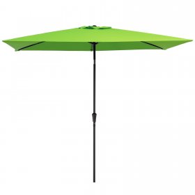Serwall 6.5' x 10' Outdoor Patio Tilt Market Umbrella, Apple Green