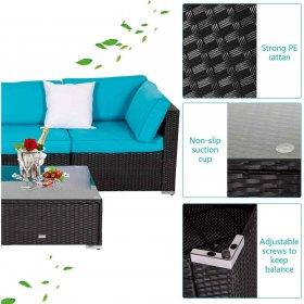 Kinbor 7pcs Outdoor Patio Furniture Sectional