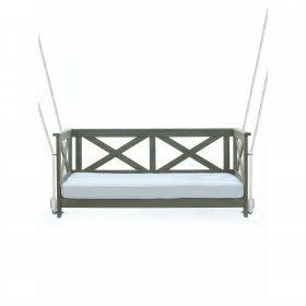 Mainstays Ella Rose 2-Person Cushioned Bench Porch Swing, Gray