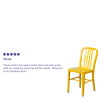 Flash Furniture Commercial Grade Yellow Metal Indoor-Outdoor Chair
